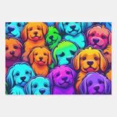Trendy hond Patroon voor Pet Lovers Inpakpapier Vel (Voorkant 2)