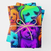 Trendy hond Patroon voor Pet Lovers Inpakpapier Vel (In situ)