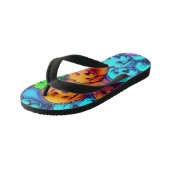 Trendy hond Patroon voor Pet Lovers Kinder Teenslippers (Schuin)