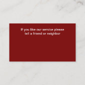 Trendy honden- en kattenoppas visitekaartje (Achterkant)