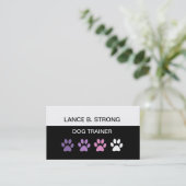 Trendy honden training bewerkbare visitekaartjes (Staand voorkant)