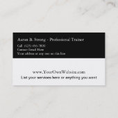 Trendy honden training bewerkbare visitekaartjes (Achterkant)