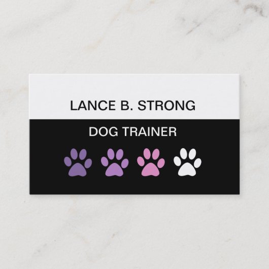 Trendy honden training bewerkbare visitekaartjes (Voorkant)