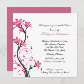 Trendy Honeysuckle Floral Bridal Shower Kaart (Voorkant / Achterkant)