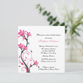 Trendy Honeysuckle Floral Bridal Shower Kaart (Staand voorkant)