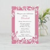 Trendy Honeysuckle Floral Bridal Shower Kaart (Staand voorkant)