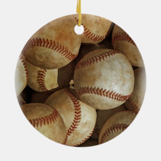 Trendy honkbal kunstwerk kerst ornament (Achterkant)