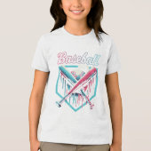 Trendy honkbaljongen druppel schild T-shirt (Voorkant)
