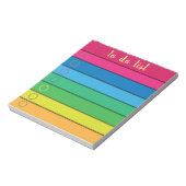 Trendy horizontale Latijnse regenboogstripes om li Notitieblok (Linkerzijde)