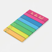 Trendy horizontale Latijnse regenboogstripes om li Post-it® Notes (Schuin)