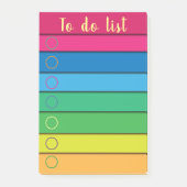Trendy horizontale Latijnse regenboogstripes om li Post-it® Notes (Voorkant)