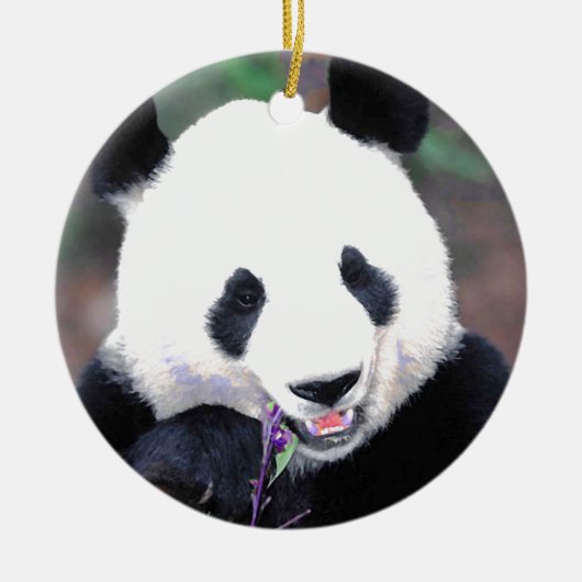 Trendy Hot Chic Cool Panda Christmas Tree Ornament (Voorkant)