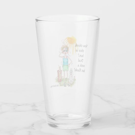 Trendy Hot Flash Climate Change Menopauze Text Glas (Achterkant)