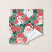 Trendy hot pink and red Christmas preppy towels Bad Handdoek (Wasdoekje)