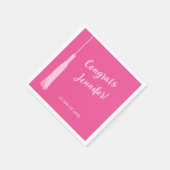 Trendy Hot Pink Chic 2024 Afstudeerder Tassel Afst Servet (Hoek)