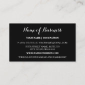 Trendy Hot Pink en Black Stripes Mode Designer Visitekaartje (Achterkant)