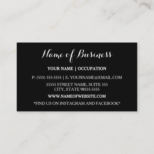 Trendy Hot Pink en Black Stripes Mode Designer Visitekaartje (Achterkant)