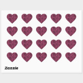 Trendy Hot Pink en zwarte, moderne laptop afdrukke Hart Sticker (Vel)