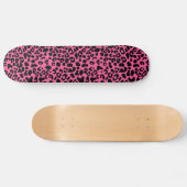 Trendy Hot Pink en zwarte, moderne laptop afdrukke Skateboard (Horizontaal)