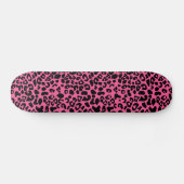 Trendy Hot Pink en zwarte, moderne laptop afdrukke Skateboard (Horizontaal)