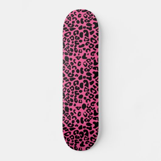 Trendy Hot Pink en zwarte, moderne laptop afdrukke Skateboard (Voorkant)