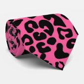 Trendy Hot Pink en zwarte, moderne laptop afdrukke Stropdas (Opgerold)