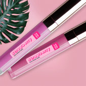 Trendy Hot Pink Girly Lip Gloss 5.5g Lip Balm Tube Labels