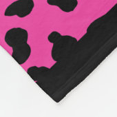 Trendy Hot Pink Leopard Animal Print Monogram Fleece Deken (Hoek)