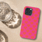 Trendy Hot Pink & Oranje Heart Case-Mate iPhone Case