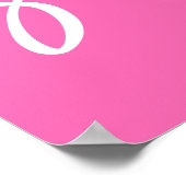 Trendy Hot Pink Welkom op Sweet 16 Verjaardag Poster (Hoek)