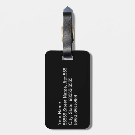 Trendy Hot Pink Zebra Print Glitz Glitter Sparkles Bagagelabel (Achterkant verticaal)