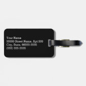 Trendy Hot Pink Zebra Print Glitz Glitter Sparkles Bagagelabel (Achterkant horizontaal)