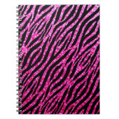 Trendy Hot Pink Zebra Print Glitz Glitter Sparkles Notitieboek (Voorkant)