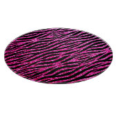 Trendy Hot Pink Zebra Print Glitz Glitter Sparkles Snijplank (Hoek)