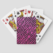 Trendy Hot Pink Zebra Print Glitz Glitter Sparkles Speelkaarten (Achterkant)