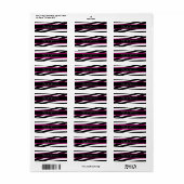 Trendy hot pink zebra stripes address label (Full Sheet)