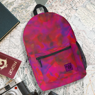 Trendy Hot Roze Rood Violet Tie Dye Hippie Patroon Bedrukte Rugzak