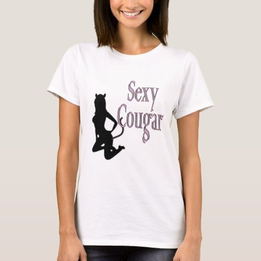 trendy hot silhouette cougar lady t-shirt (Voorkant)