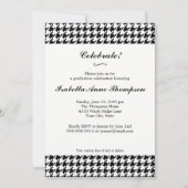 Trendy Houndstooth Afstuderen Foto Klasse 20XX Kaart (Achterkant)