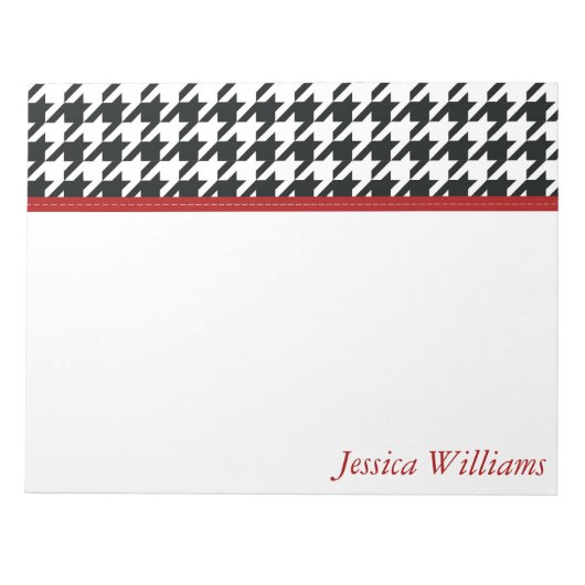Trendy Houndstooth Notitieblok (Voorkant)
