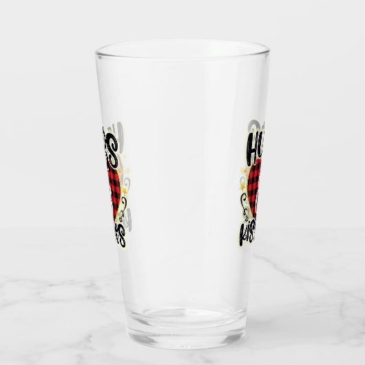 Trendy Hugs en Kisses Valentijnsdag Glas (Rechts)