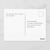 Trendy Huidige Bordeaux Goud Trouw RSVP Briefkaart (Achterkant)