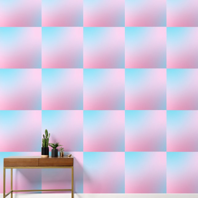 Trendy Huidige Teal Roze Blauw  Behang (Hal)