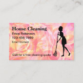 Trendy Huis Schoonmaak Maid Visitekaartjes (Voorkant)