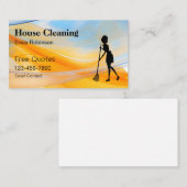 Trendy huis schoonmaak unieke Visitekaartjes (Voorkant / Achterkant)
