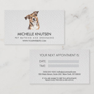 Trendy Huisdier Baden en Grooming Afspraakkaart Visitekaartje