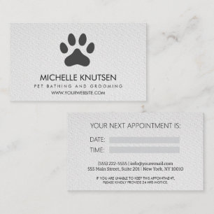 Trendy Huisdier Baden en Grooming Afspraakkaart Visitekaartje