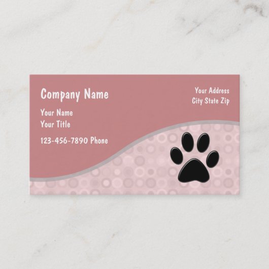 Trendy huisdier thema visitekaartje (Voorkant)