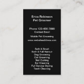 Trendy huisdierverzorging visitekaartje (Achterkant)