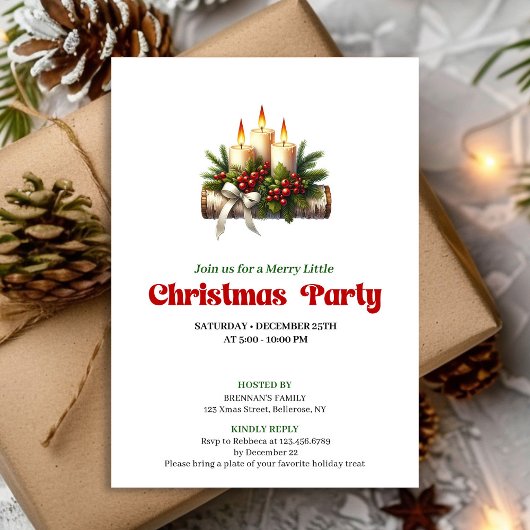Trendy Hulstbes Kerst Decoratie Kaart